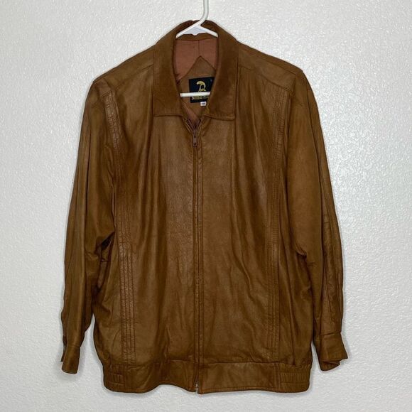 Neiman Marcus Soft Leather Full Zip Jacket Size 38 - Picture 1 of 4